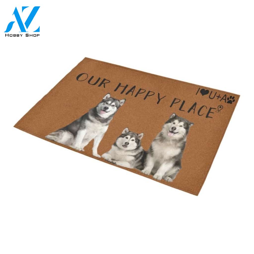 Alaska Pur Happy Place Printed Doormat Home Decor
