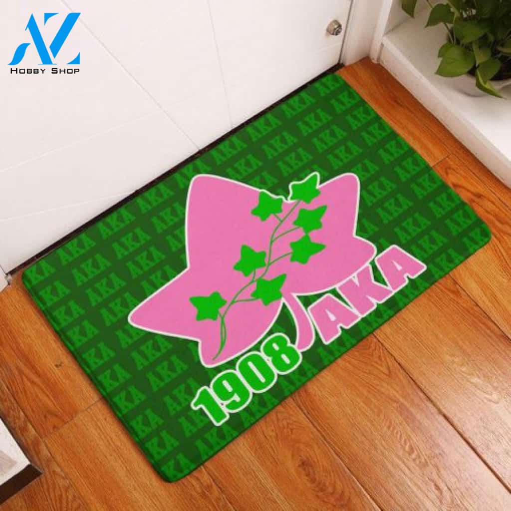 Alpha Kappa Alpha 1908 Ivy Leaves Doormat