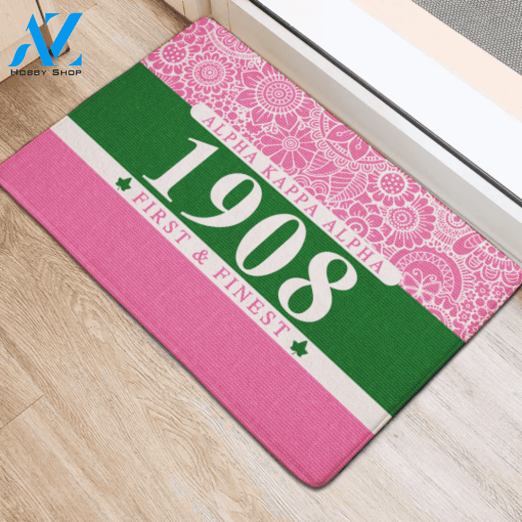 Alpha Kappa Alpha AKA Sorority 1908 Doormat
