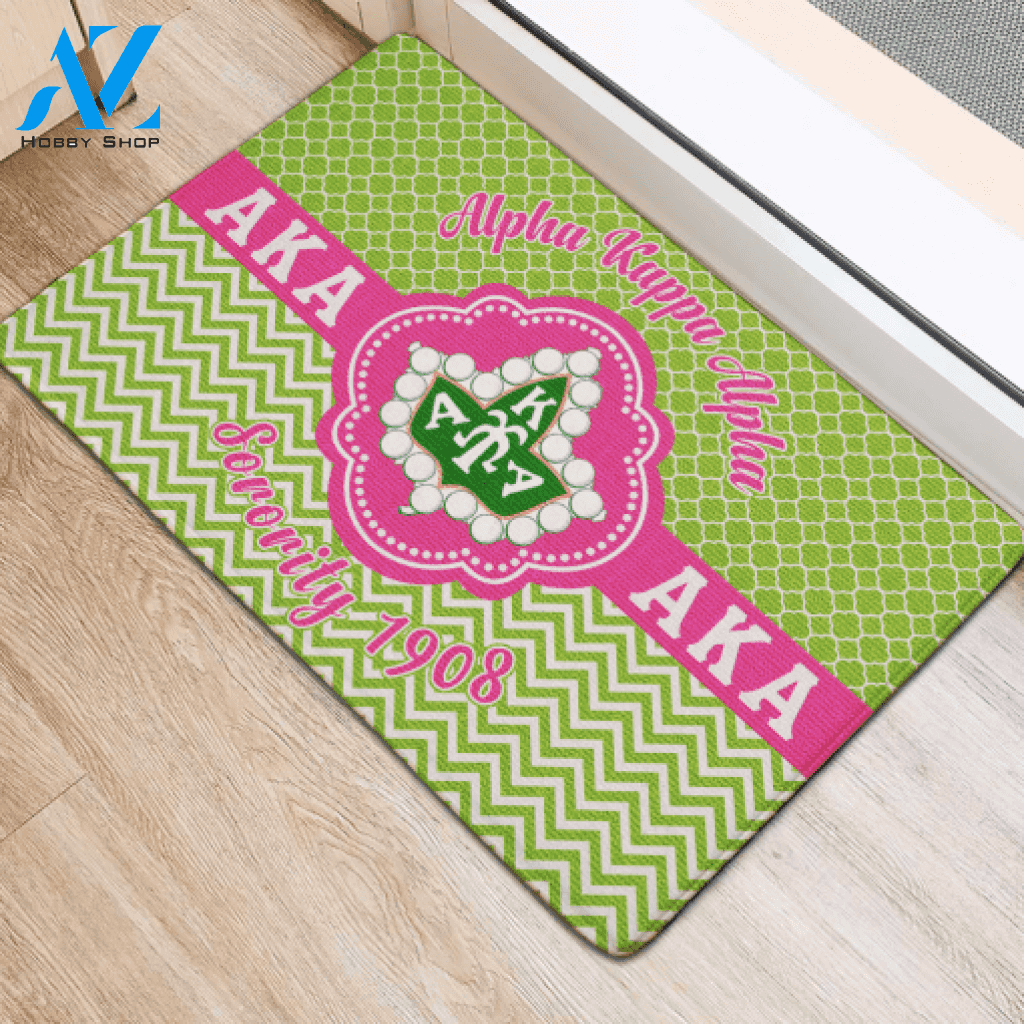 Alpha Kappa Alpha AKA Sorority 1908 Doormat