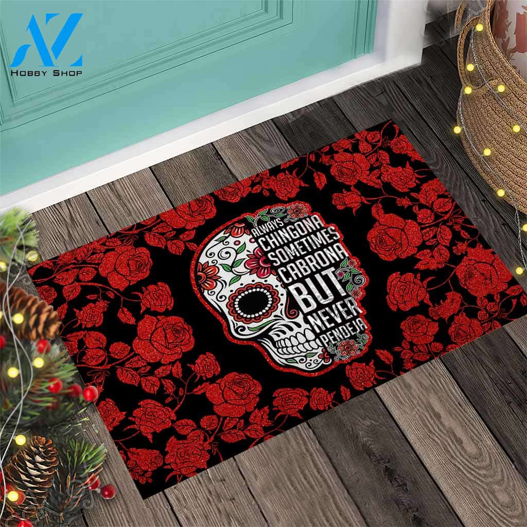 Always Chingona Latina Women Doormat Indoor And Outdoor Doormat Warm House Gift Welcome Mat Gift For Family Friend Halloween's Day