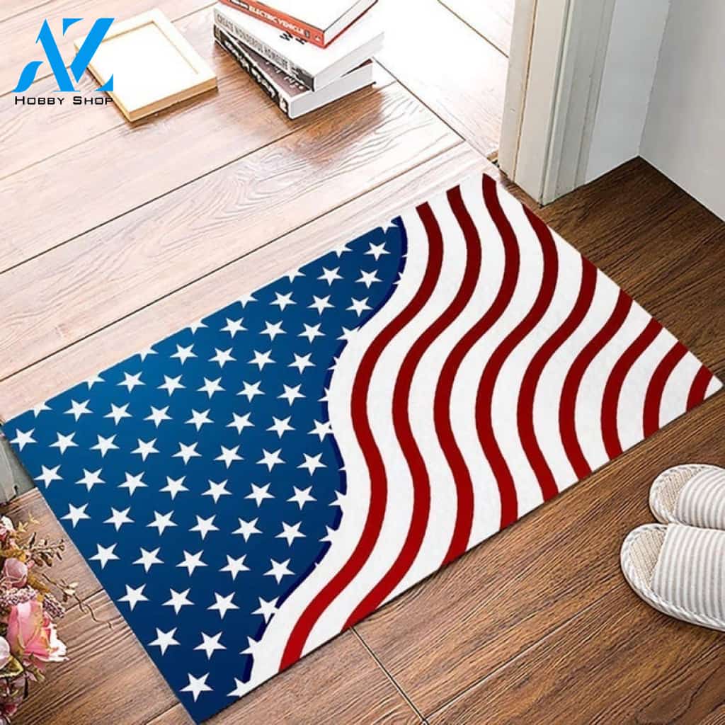 Amazing American Flag Doormat Closing Housewarming Gift Independence Day Gift Doormat Welcome Mat House Warming Gift Home Decor Funny Doormat Gift Idea