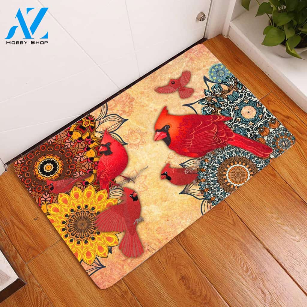Amazing Cardinal Doormat Welcome Mat House Warming Gift Home Decor Funny Doormat Gift Idea
