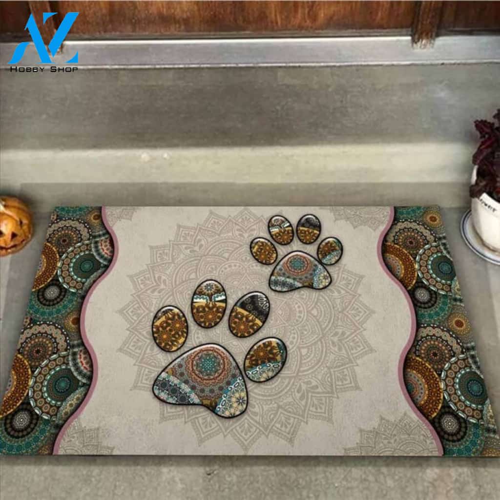 Amazing Lovely Paw Dog Doormat Welcome Mat House Warming Gift Home Decor Gift For Dog Lovers Funny Doormat Gift Idea