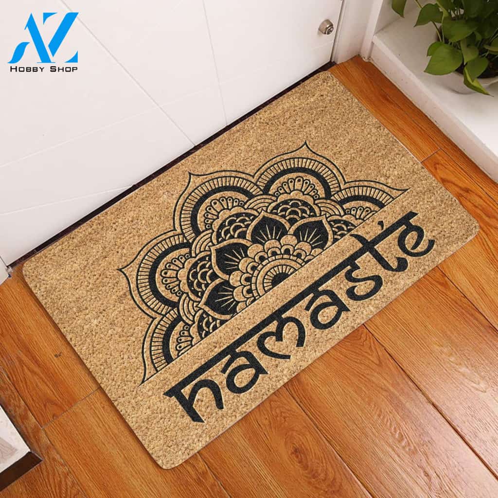 Amazing Yoga Doormat Namaste Flower Doormat Welcome Mat House Warming Gift Home Decor Funny Doormat Gift Idea
