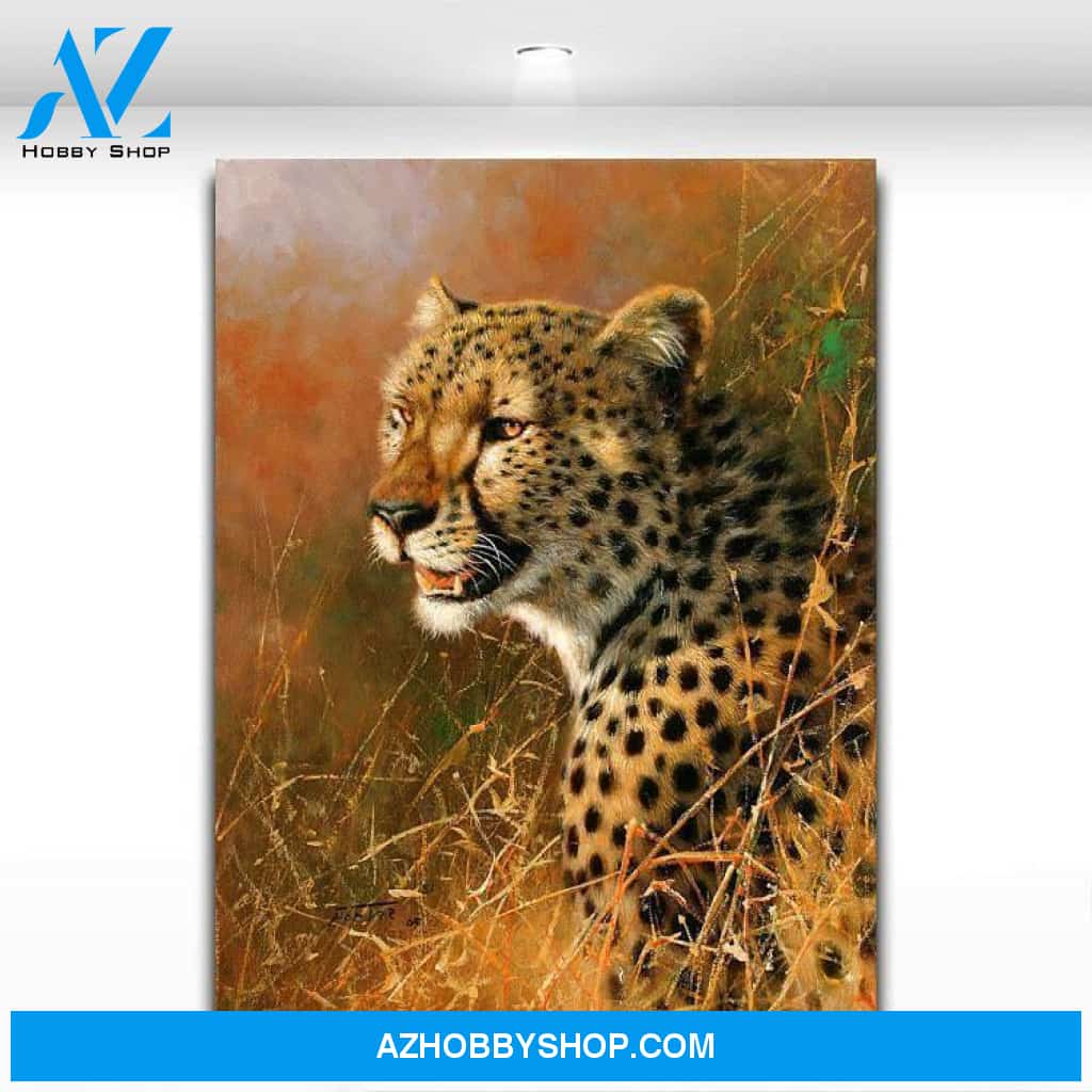 Americal Leopard Animal Oil Picture On Modern For Home Office Full Hd Personalized Customized Canvas Art Wall Art Wall Decor