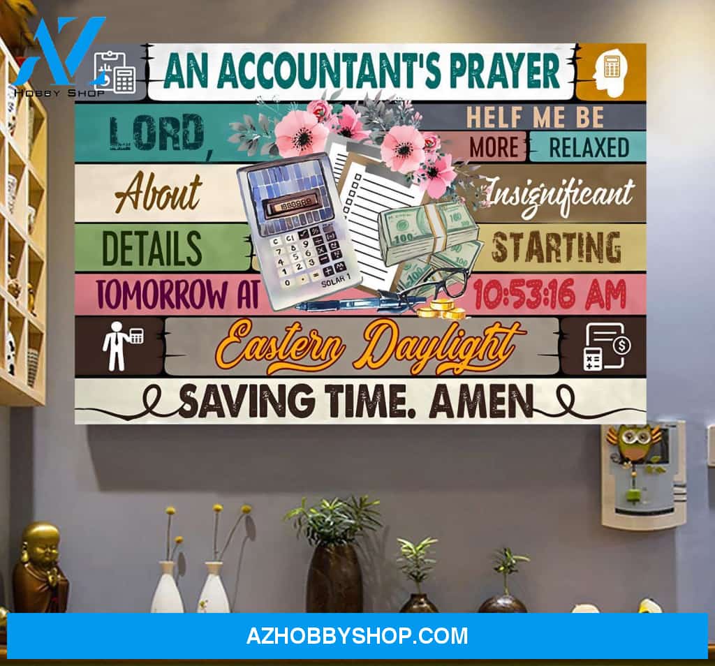 An Accountants Prayer Horizontal Wall Art Canvas Prints Unique Gifts