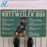 Anatomy Of A Rottweiler Dog Doormat Welcome Mat House Warming Gift Home Decor Gift For Dog Lovers Funny Doormat Gift Idea