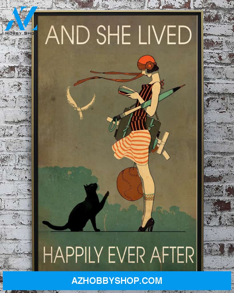 And She Lived Happily Ever After Canvas And Poster, Wall Decor Visual Art 1