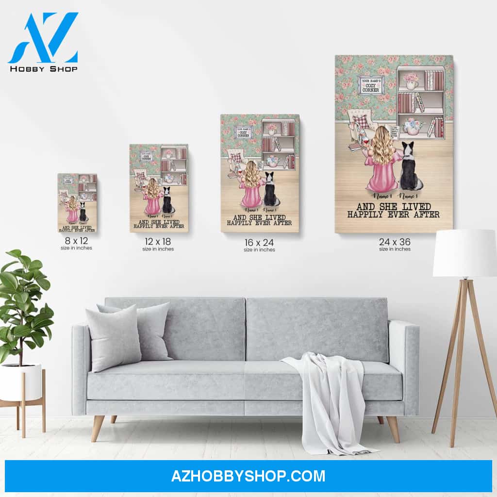And She Lived Happily Ever After With Her Dog Version 2 Poster & Canvas