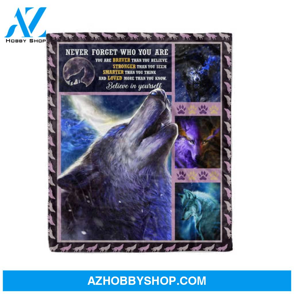 Animal Grey Wolf Fleece Blanket