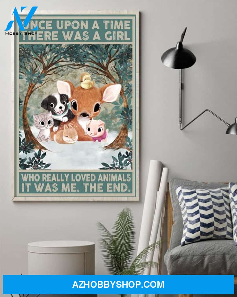 Animals Once Upon A Time There Was A Girl Canvas And Poster, Wall Decor Visual Art