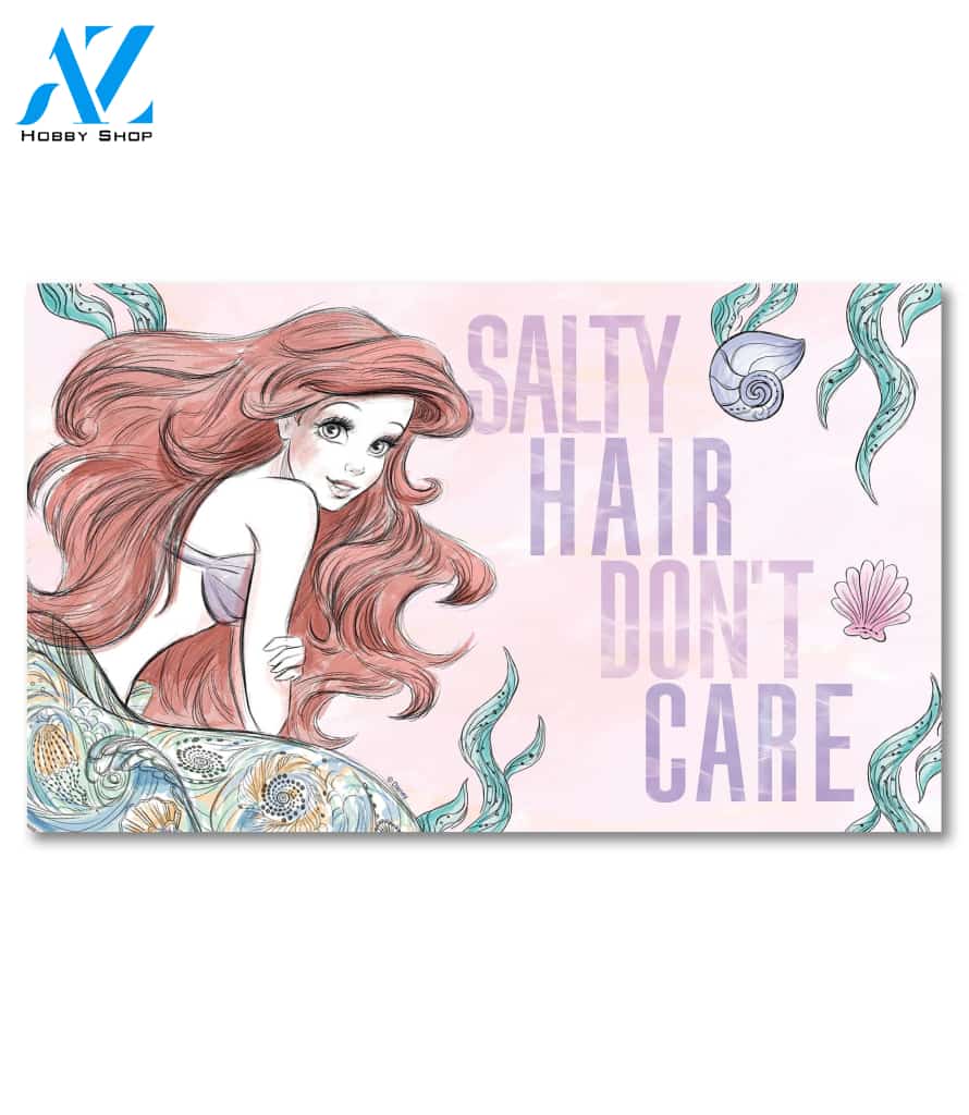 Ariel Salty Hair Don't Care Doormat - 18" x 30"