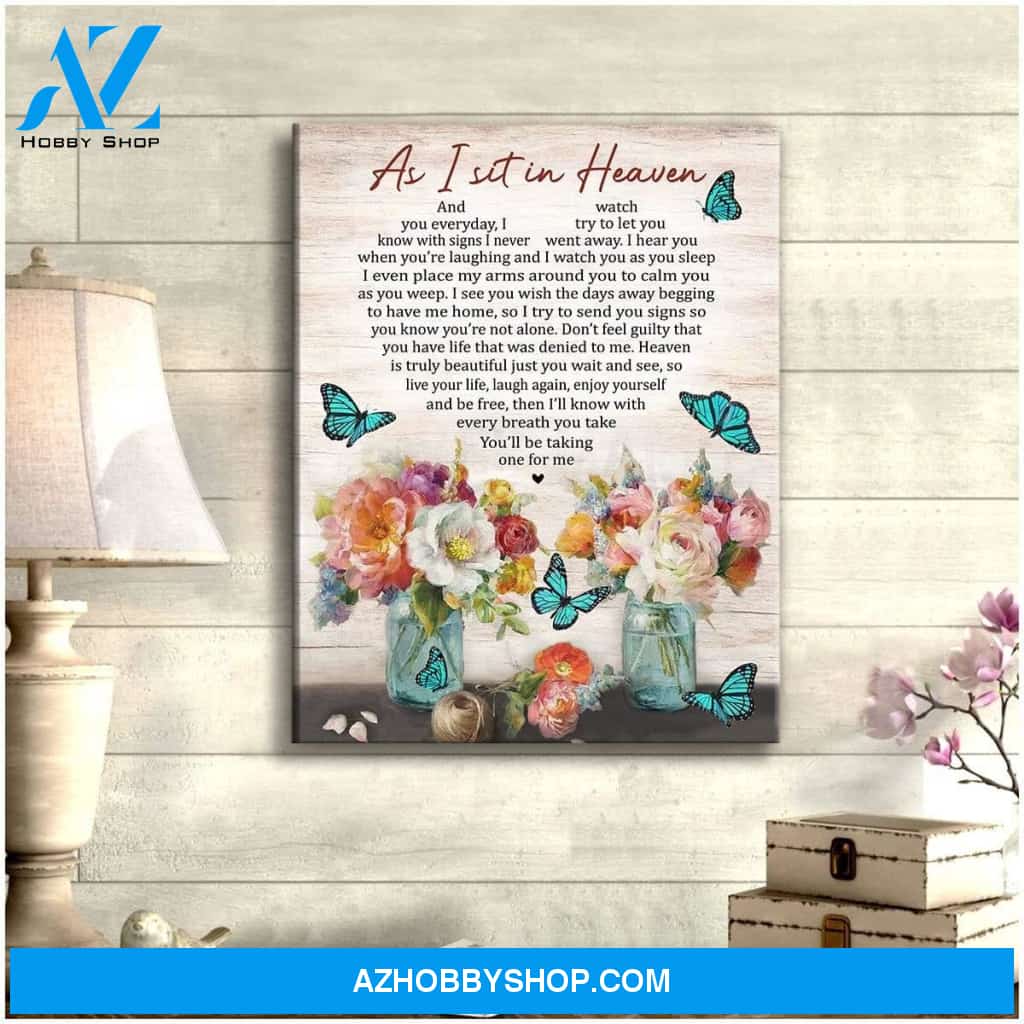 Zalooo As I Sit In Heaven Butterfly V4 Wall Art Canvas