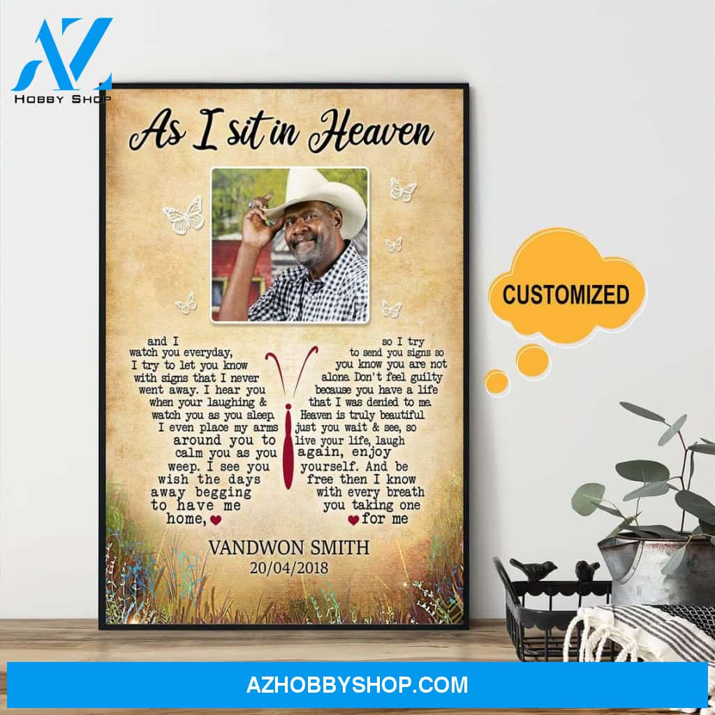 Personalized Canvas, As I Sit In Heaven Canvas And Poster,Canvas Prints, Canvas Wall Art, My Poster Wall 6