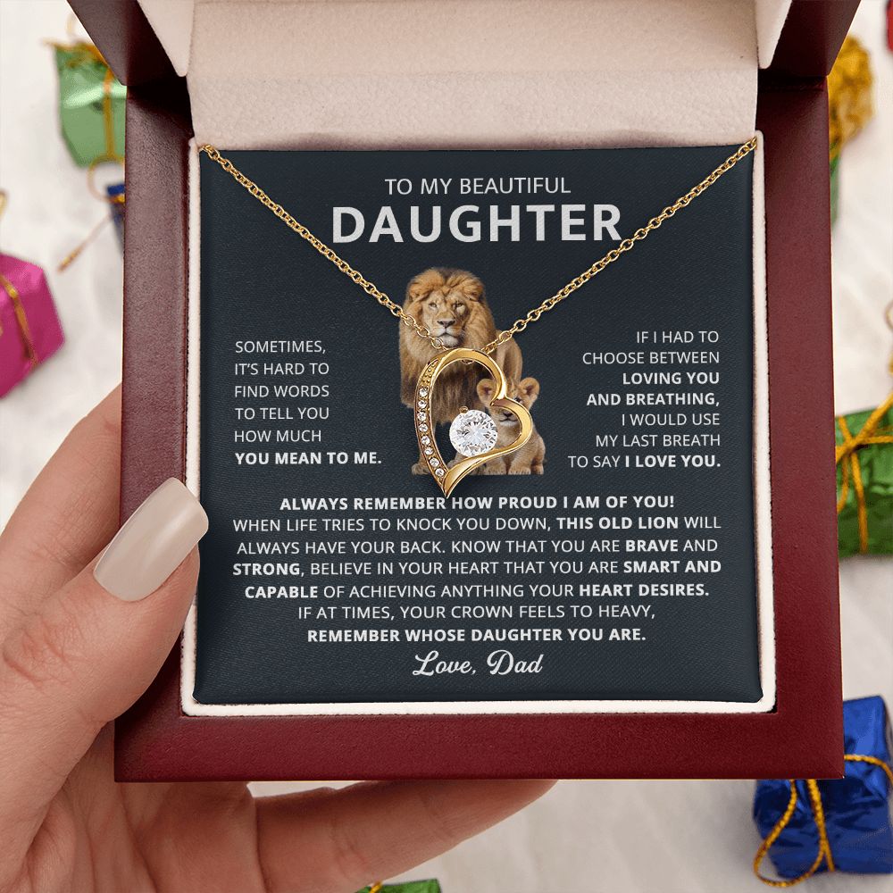 Daughter You Mean To Me, Forever Love Necklace, Best Gift For Daughter From Dad