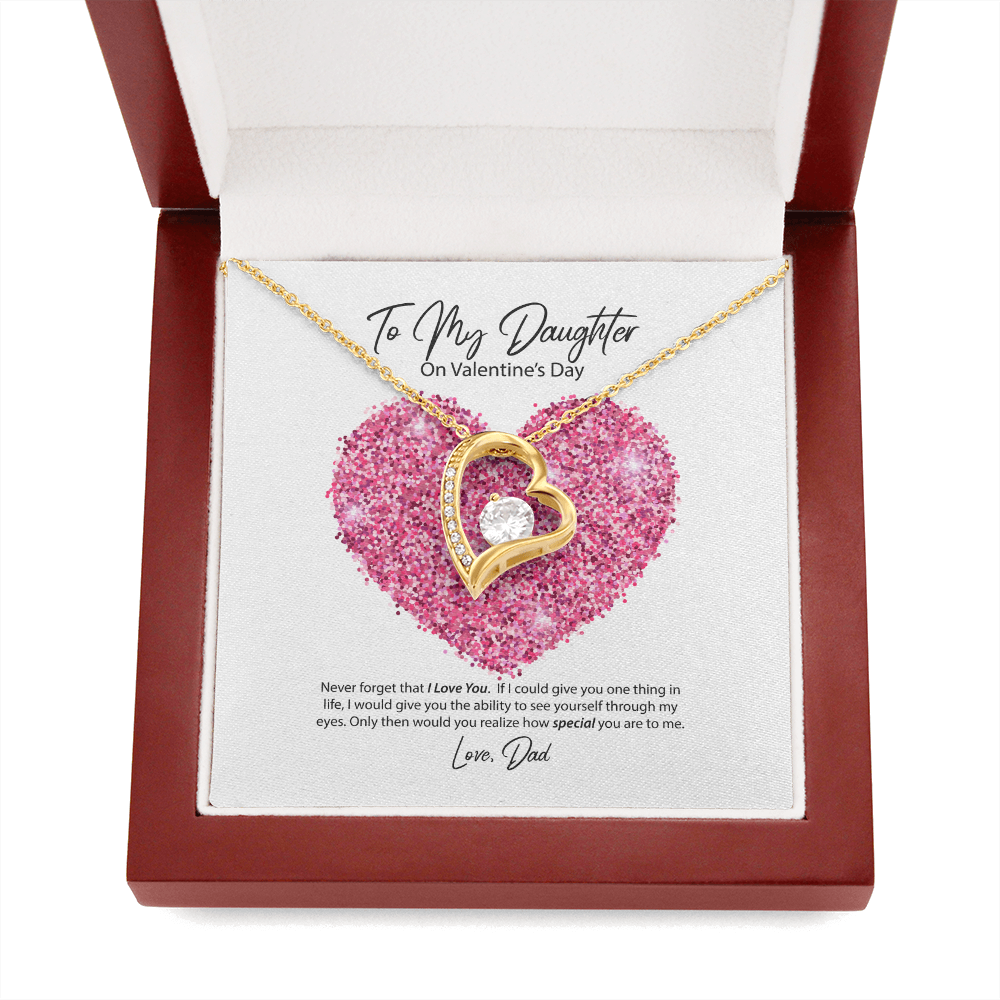 To My Daughter from Dad Valentine's Day Forever Love Necklace