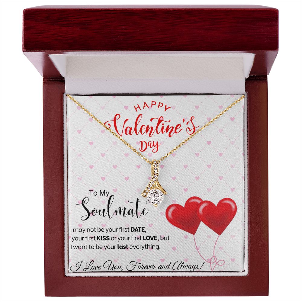 To My Soulmate - Alluring Beauty Necklace - Red Balloons Gift For Mom, necklace For Wife, Gift For Mother's Day