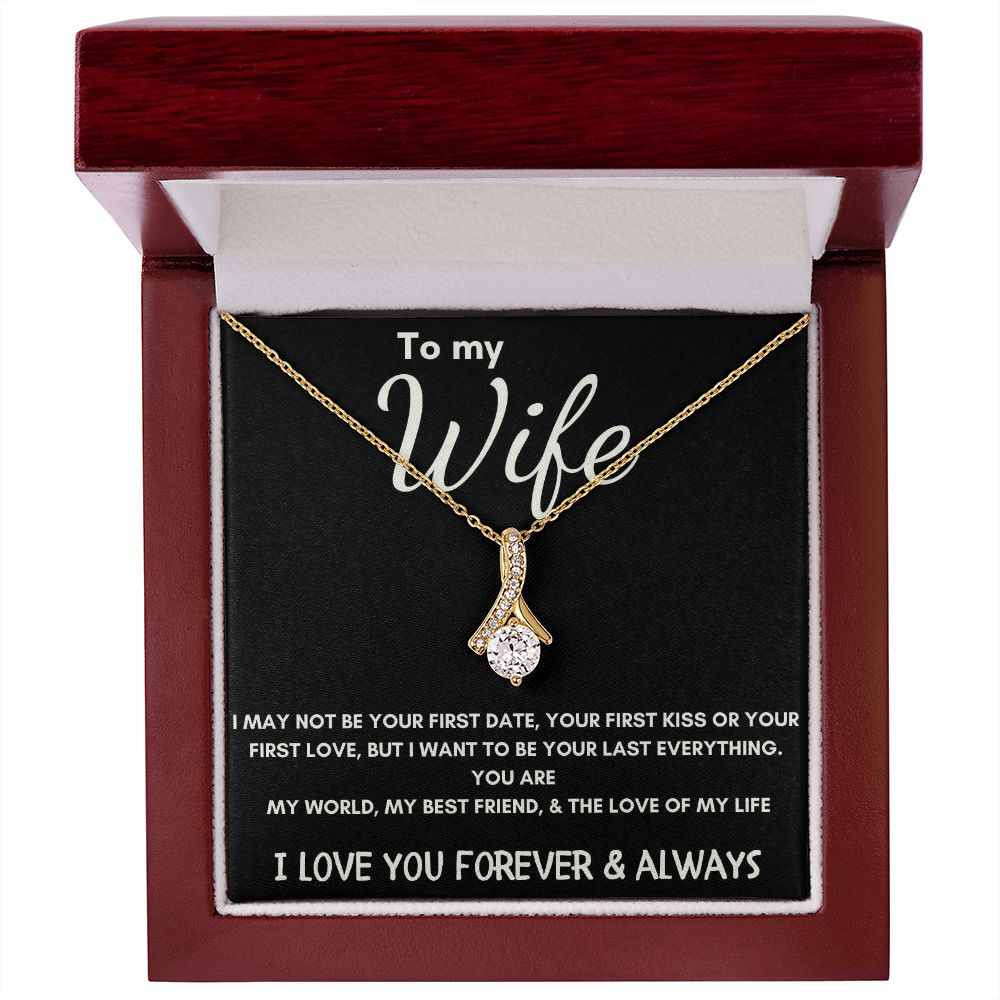 To My Wife - Alluring Beauty Necklace - Love of My Life - Black Card
