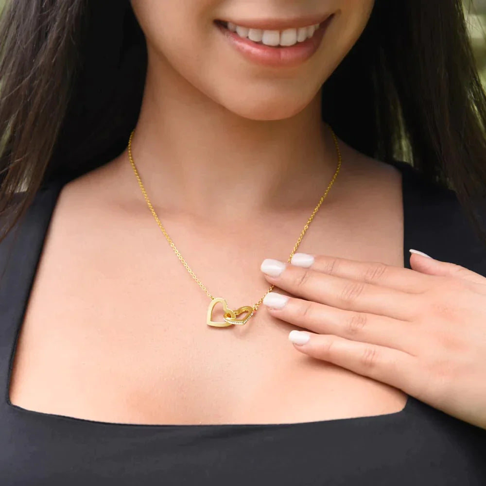 To My Beautiful Soulmate | The Day I Met You | Romantic Gift For Your Soulmate | Interlocking Hearts necklace
