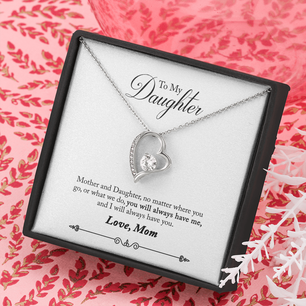 Namashops - Forever Love Necklace - To My Daugther - Forever Love - Braver Than You Believe, Gift For Wife, For Mom, Gift For Christmas, Birthday