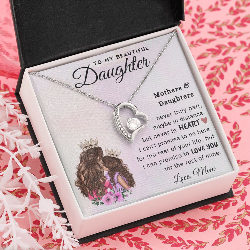 To My Beautiful Daughter From Mom | Proud Of You | Forever Love Necklace