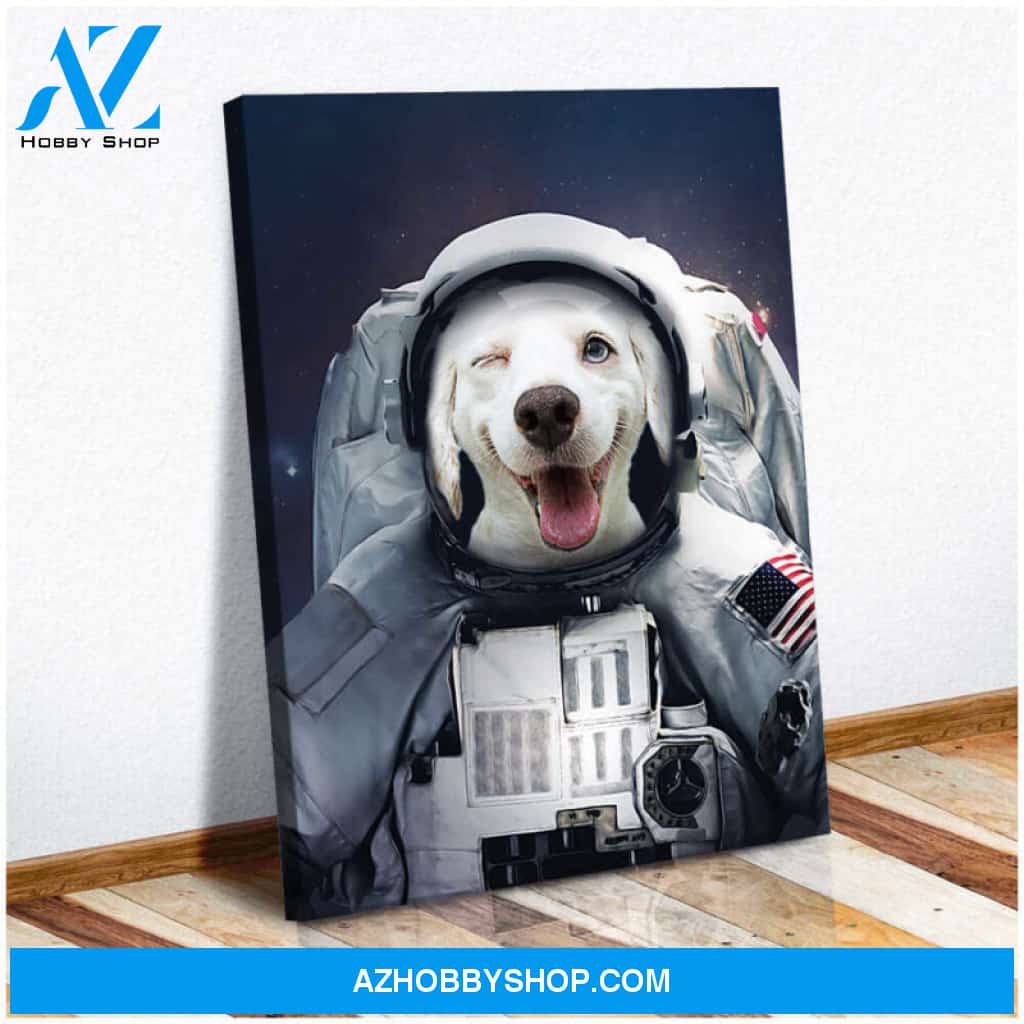 Astronaut Flag Custom Pet Portraits Wall Art Decor Ohcanvas
