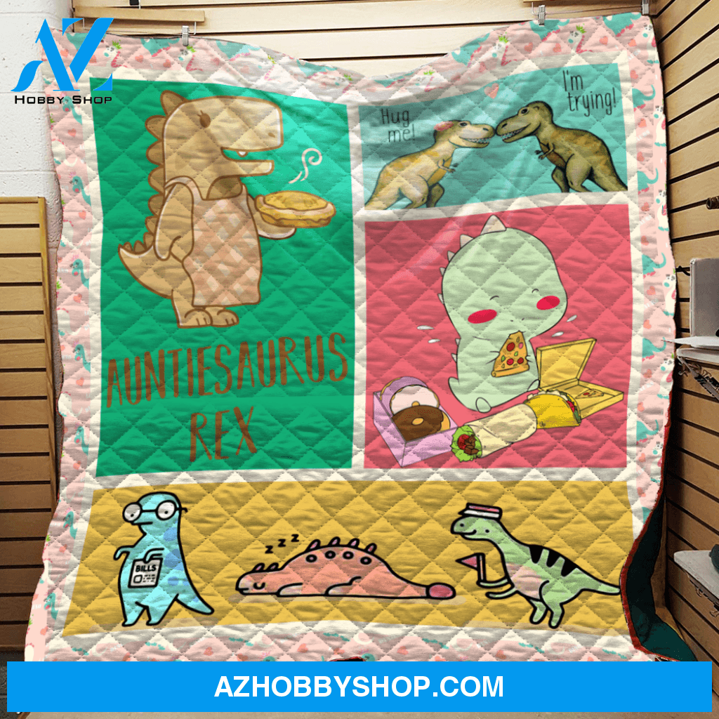 Auntiesaurus and Baby Fleece Blanket