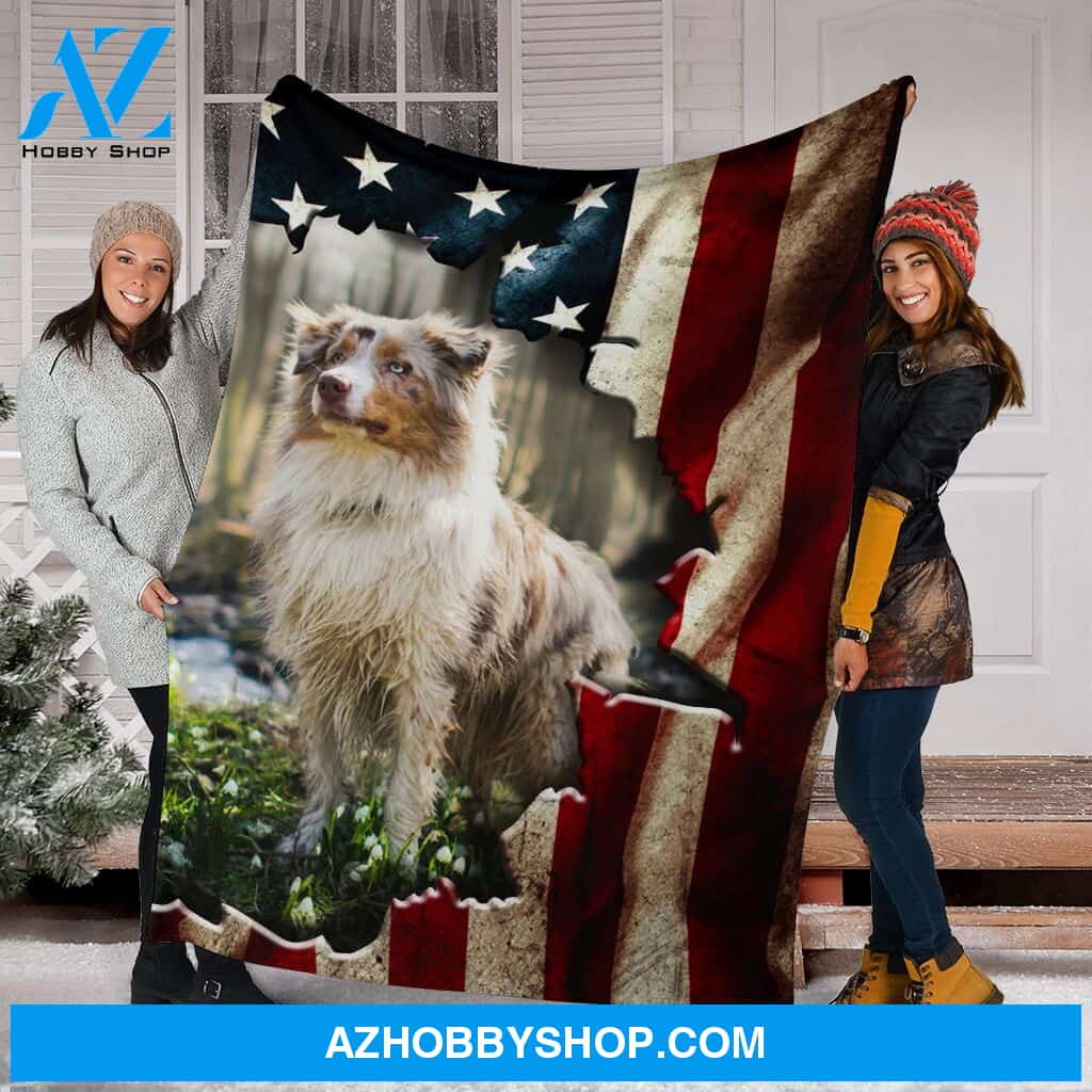 Aussie Premium Blanket Behind The Flag Fleece Blanket