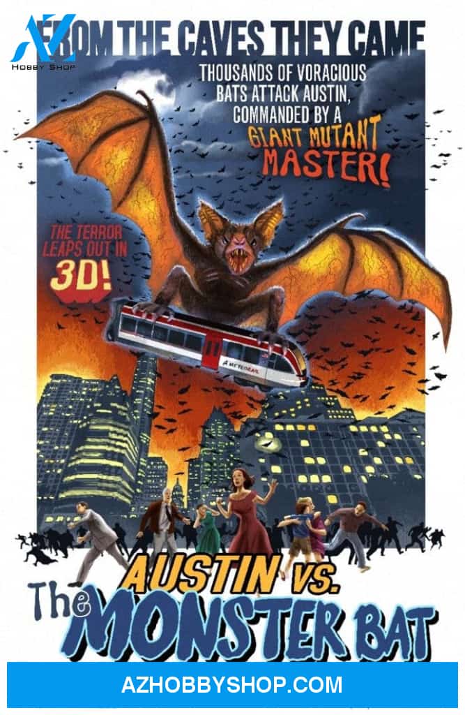 Austin Texas Austin Vs The Monster Bat B Movie Poster