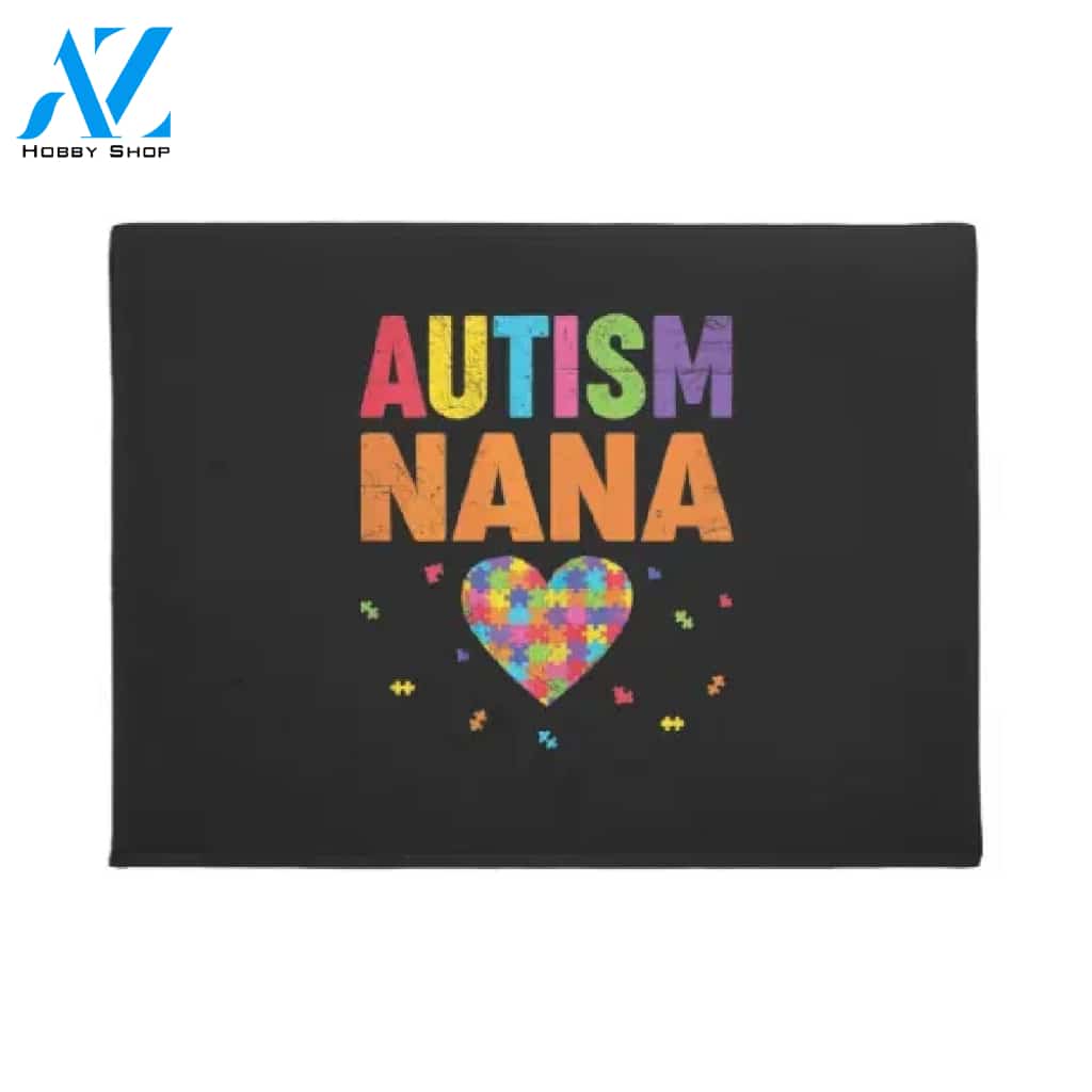 Autism Awareness Funny - Heart Nana Gift For Doormat Welcome Mat House Warming Gift Home Decor Funny Doormat Gift Idea