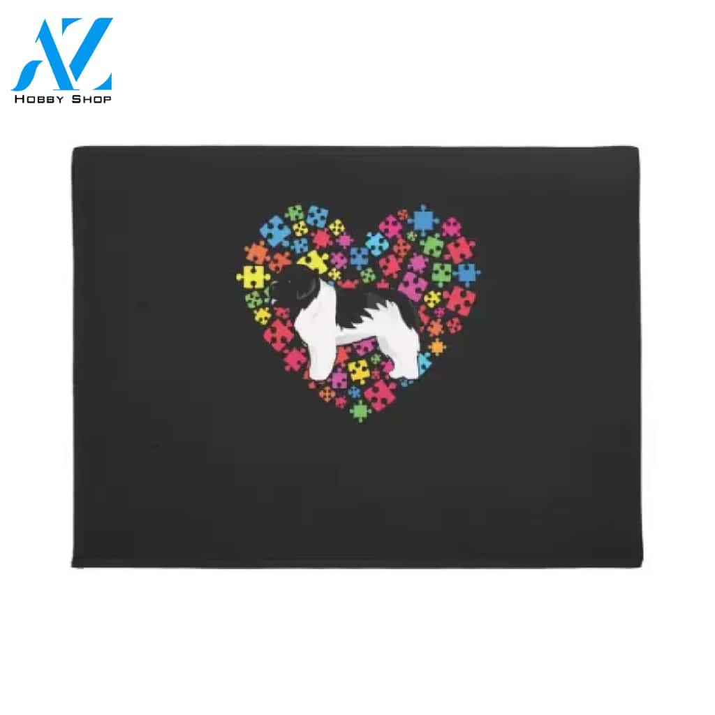 Autism Awareness - Newfoundland Dog Doormat Welcome Mat House Warming Gift Home Decor Gift for Dog Lovers Funny Doormat Gift Idea