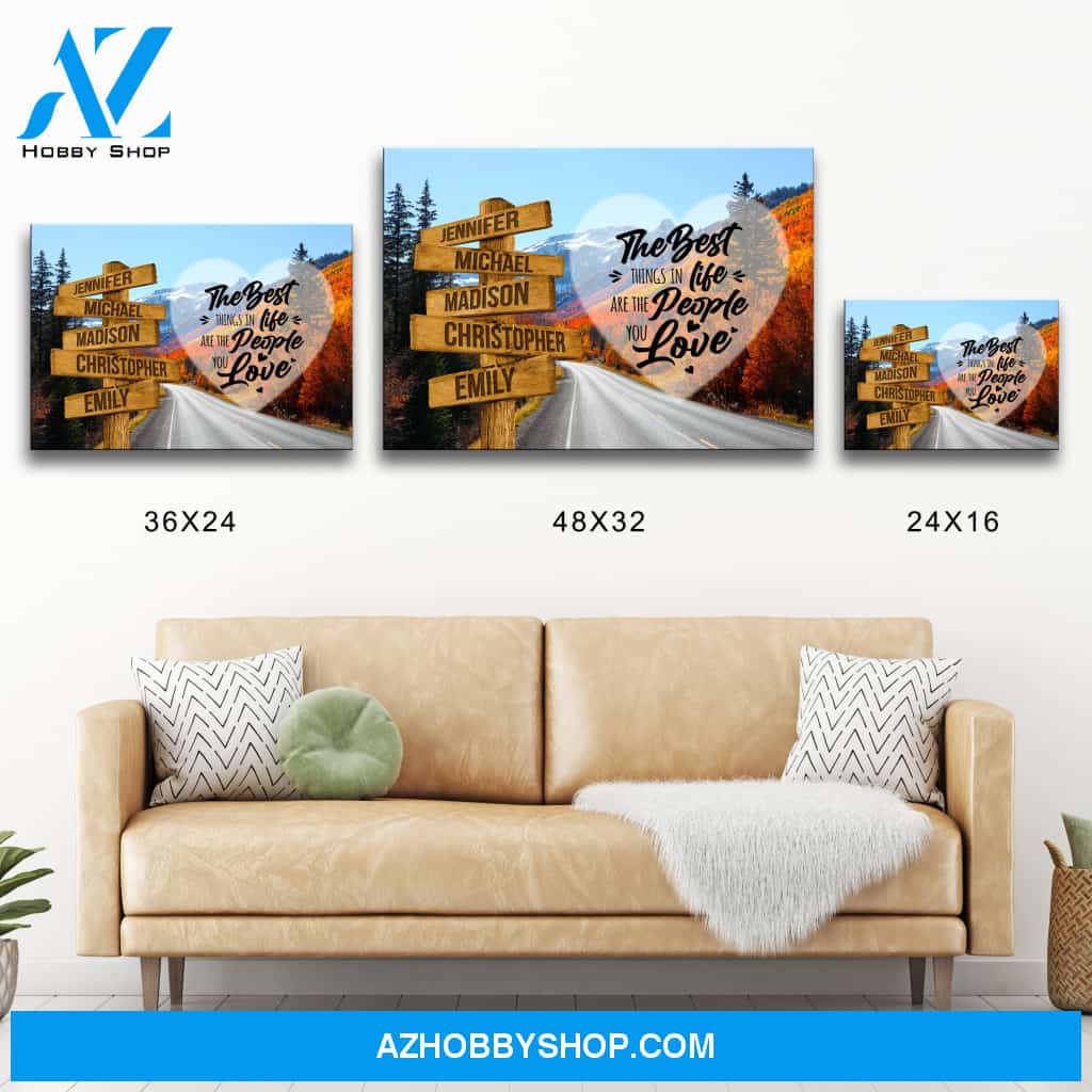 Autumn Mountain Saying 3 Multi-Names Premium Canvas