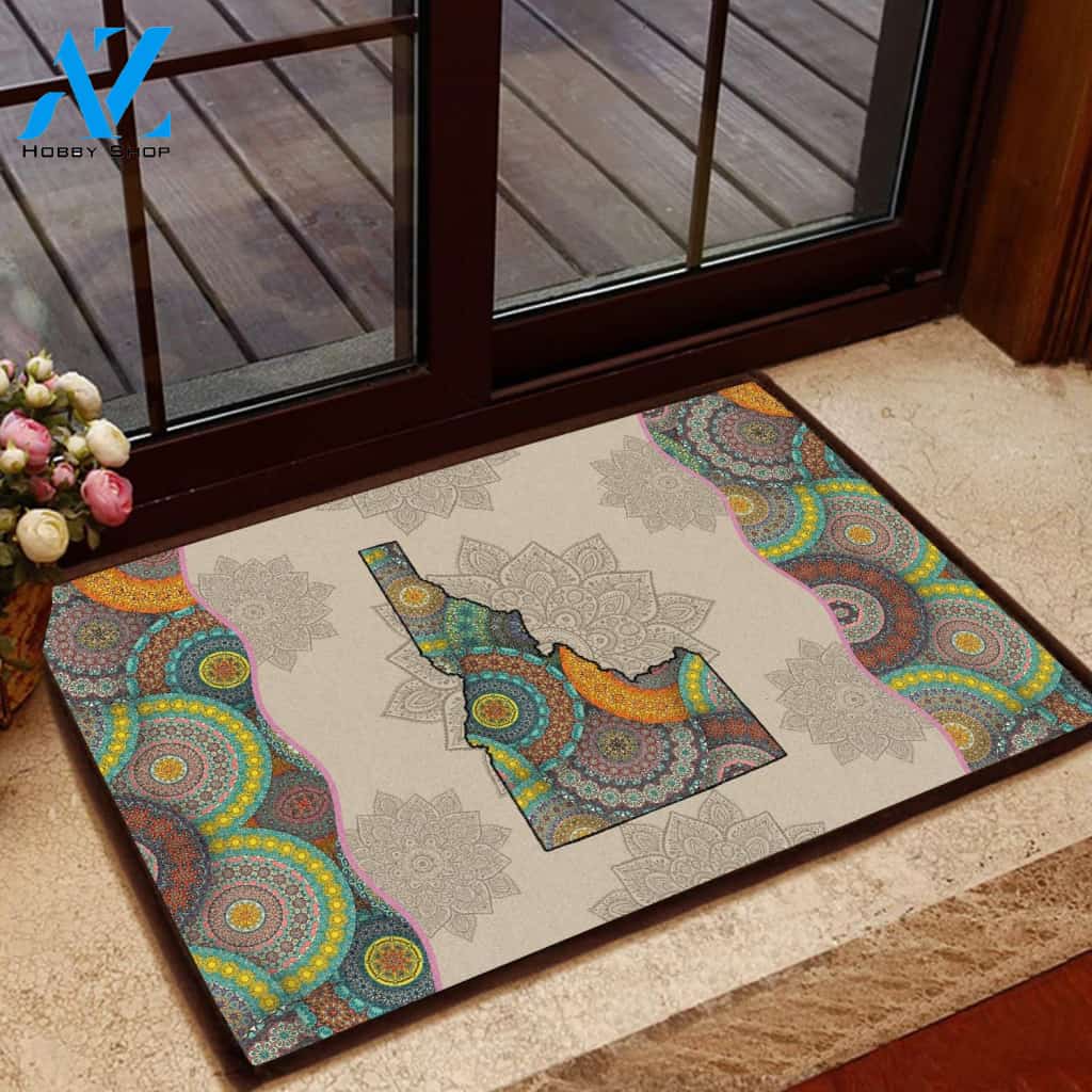 Awesome Idaho Mandala Doormat | Welcome Mat | House Warming Gift