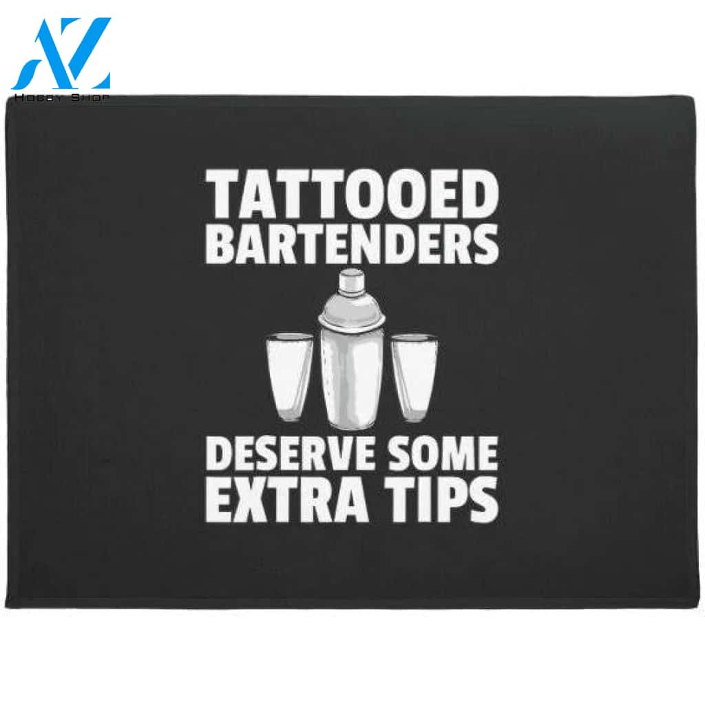 Bartending Gift Funny Bartender Indoor and Outdoor Doormat Warm House Gift Welcome Mat Gift for Friend Family