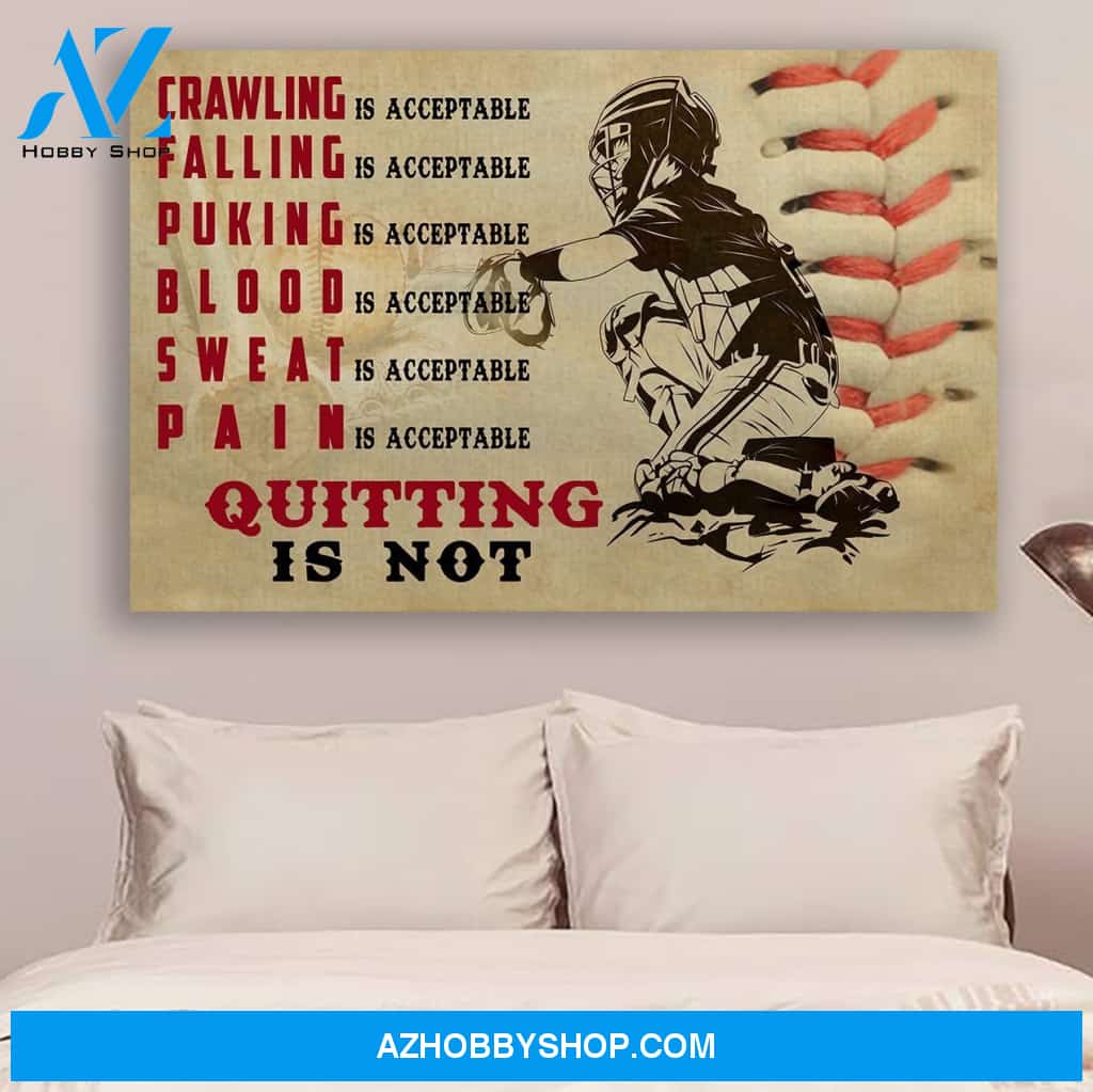 G-Baseball poster - Quitting is not