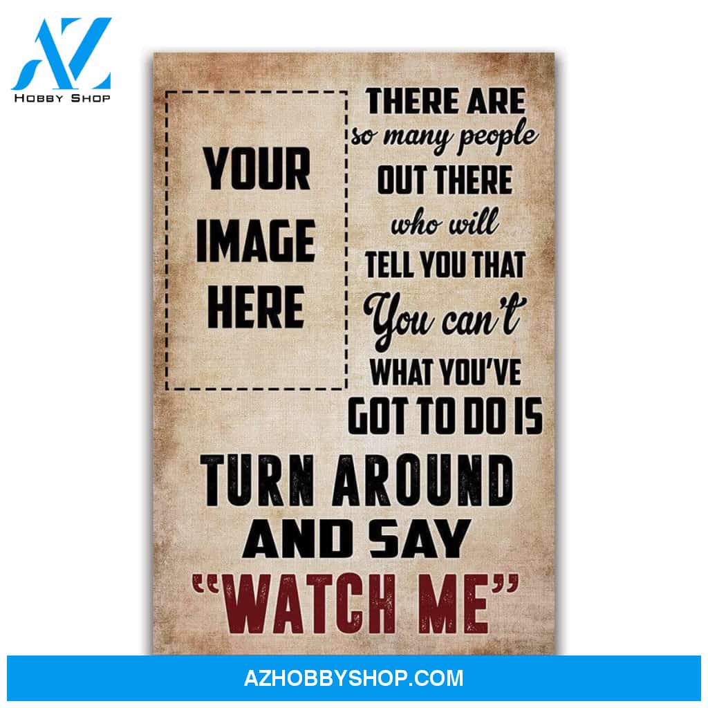 Baseball "Watch Me" - custom canvas prints with photo