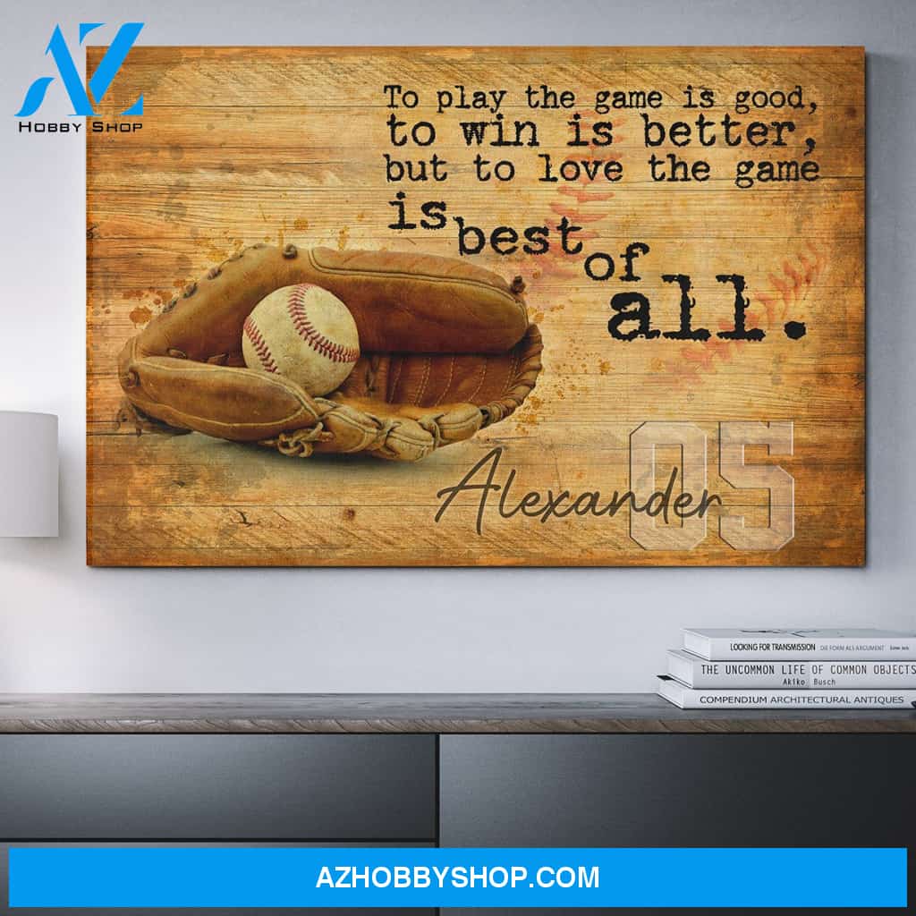 Baseball Wood Love The Game Is Best Of All Canvas