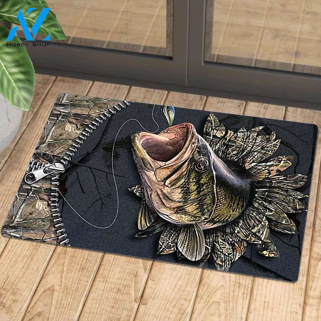 Bass Fishing Unique Doormat | Welcome Mat | House Warming Gift