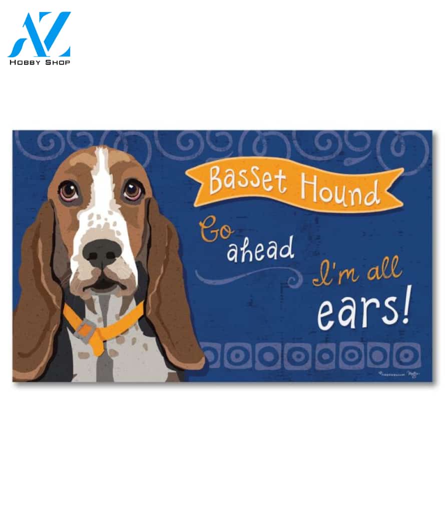 Basset Hound Doormat - 18" x 30"