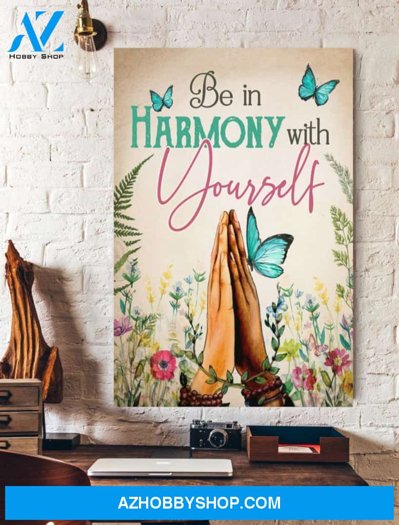 Be In Harmony With Yourself Yoga Wall Art Canvas Prints Unique Gifts