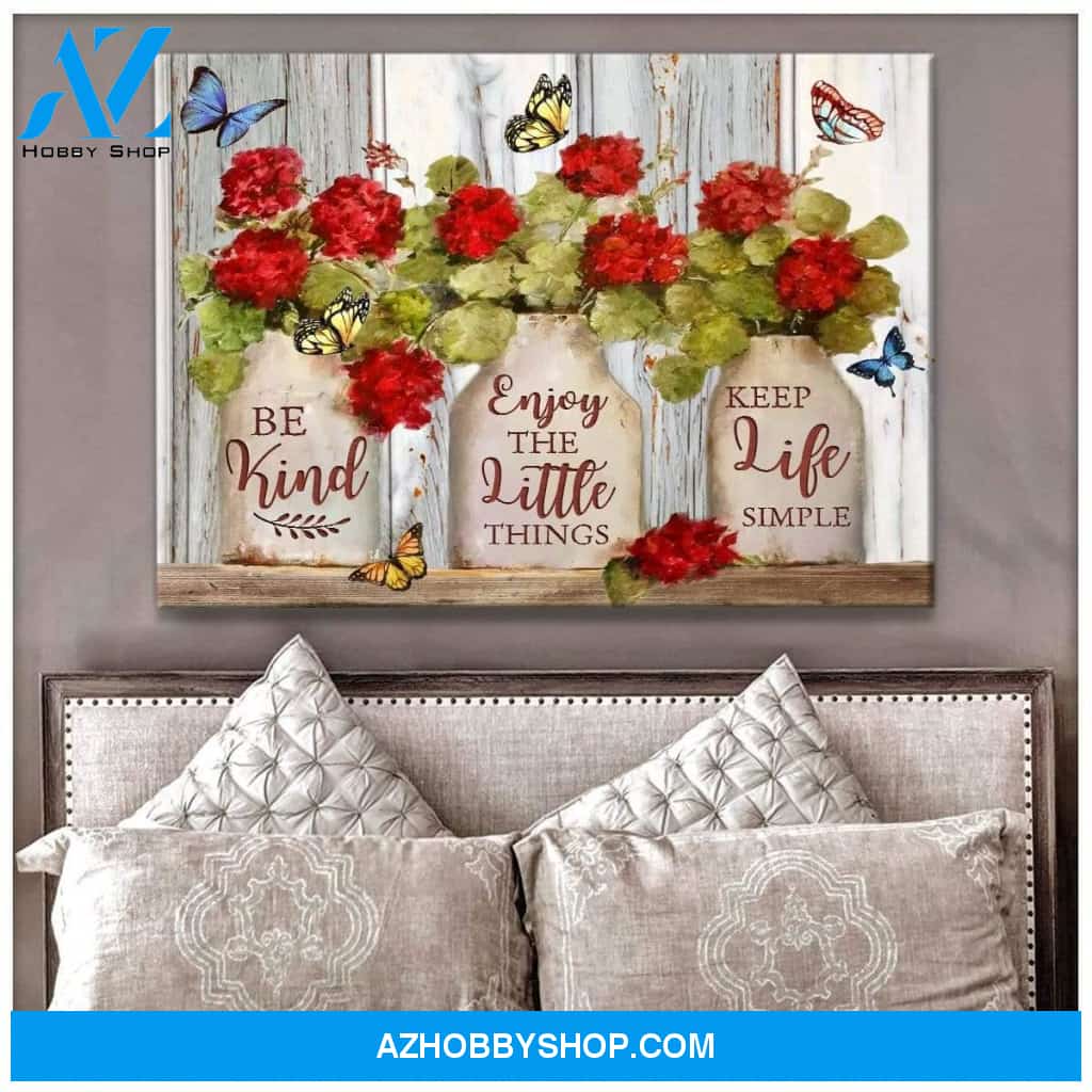 Be Kind Butterfly Wall Art Canvas Wall Decor Visual Art