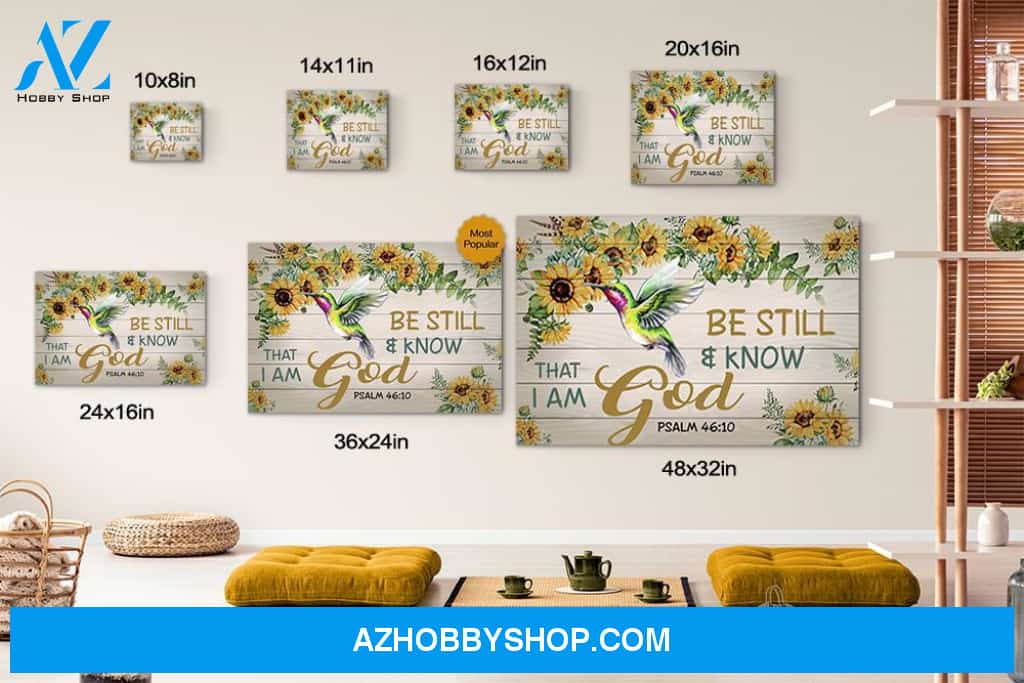 Be Still And Know That I Am God Canvas Print Wall Art - Matte Canvas 1