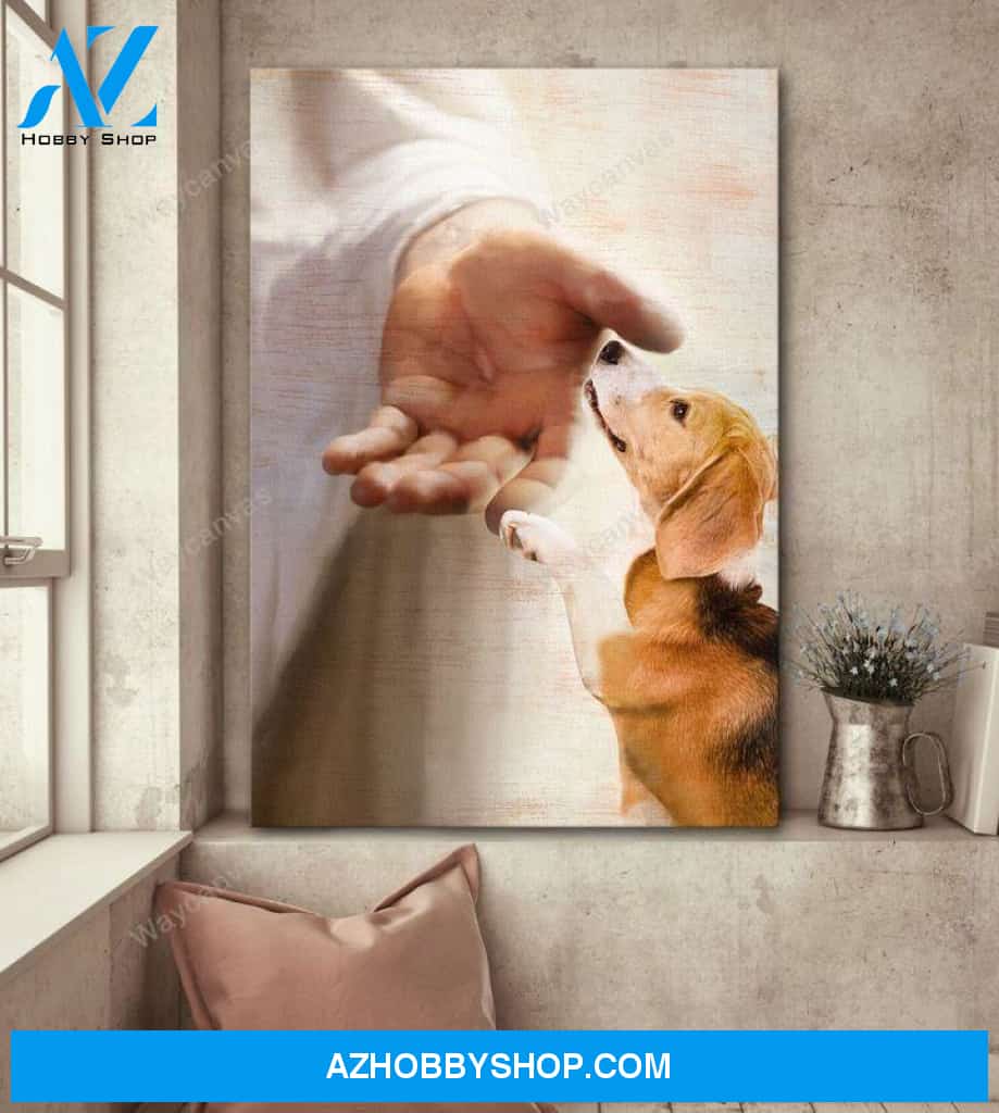 Beagle - Take my hand Beagle Portrait Canvas Prints - Wall Art