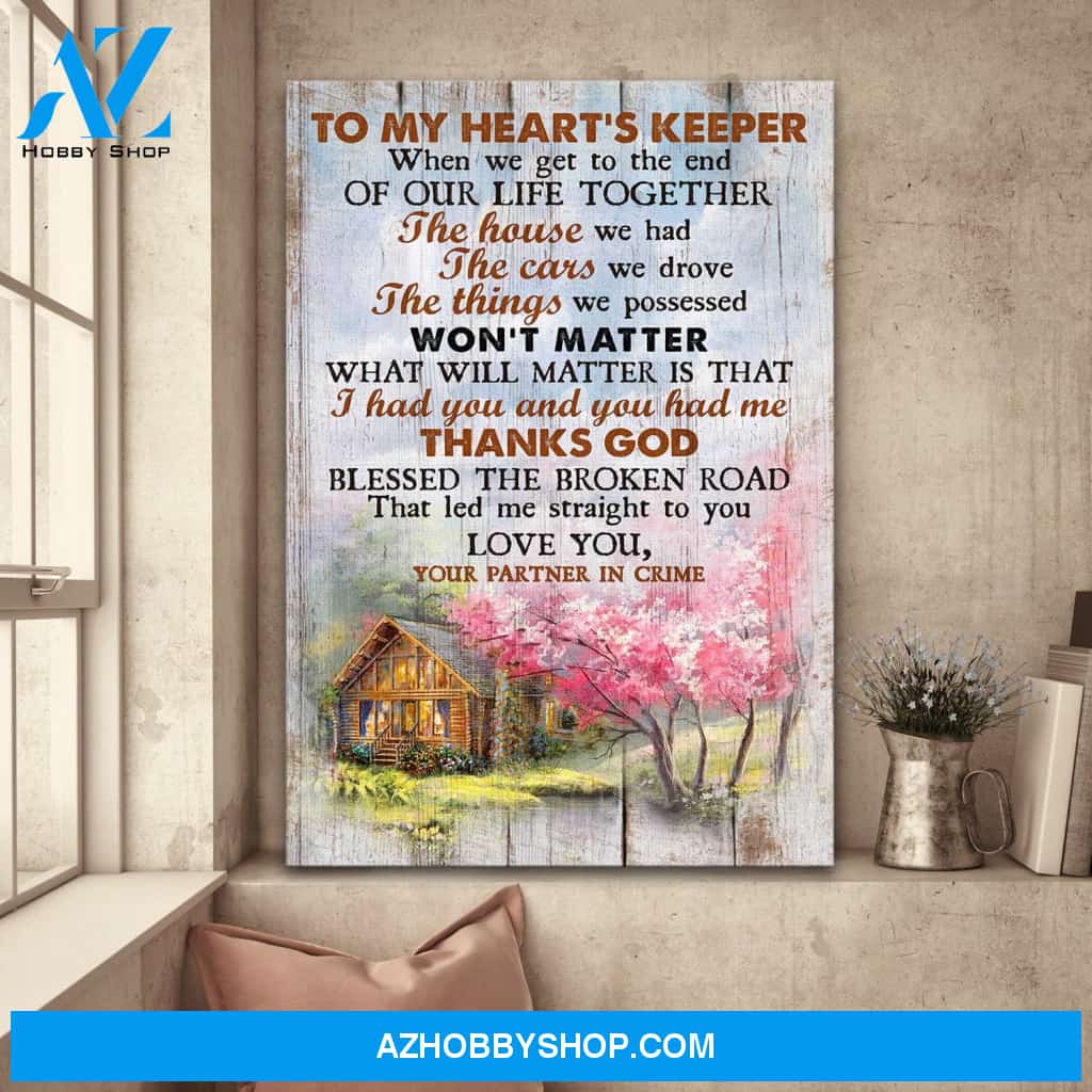 Beautiful house - When we get to the end together - Couple Portrait Canvas Prints - Wall Art