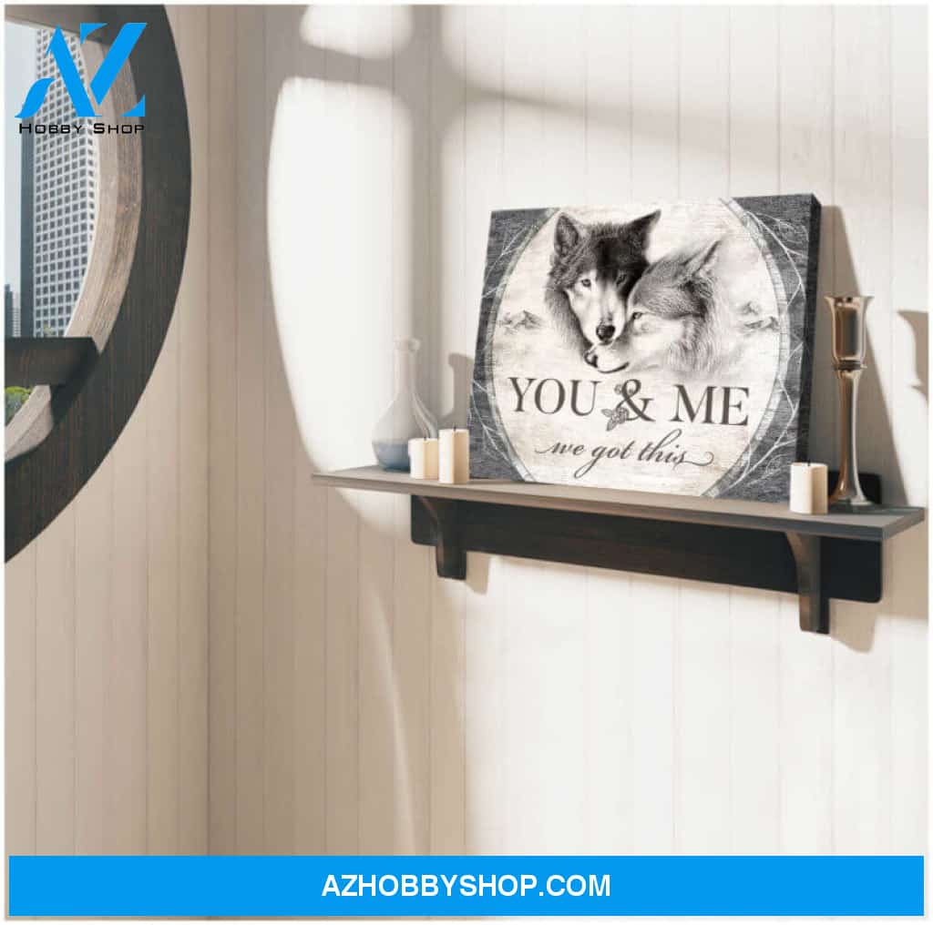 Ohcanvas Beautiful Wolf Canvas You and Me We Got This Couple Wall Art Decor