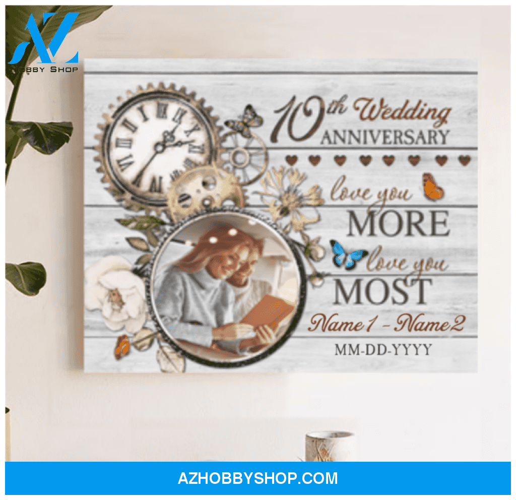Best Ten Year Anniversary Gifts For Him For Her Romantic Wall Art Canvas Print