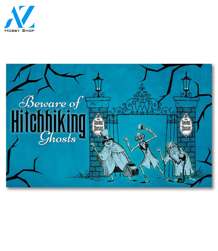 Beware of Hitchhiking Ghosts Doormat - 18" x 30"