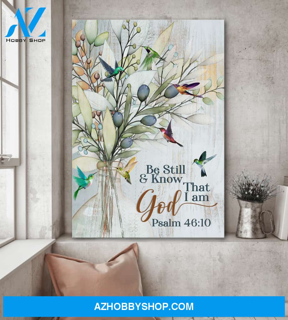 Portrait God Canvas - Bible Verse Wall Art - Be still and know that I am God Canvas