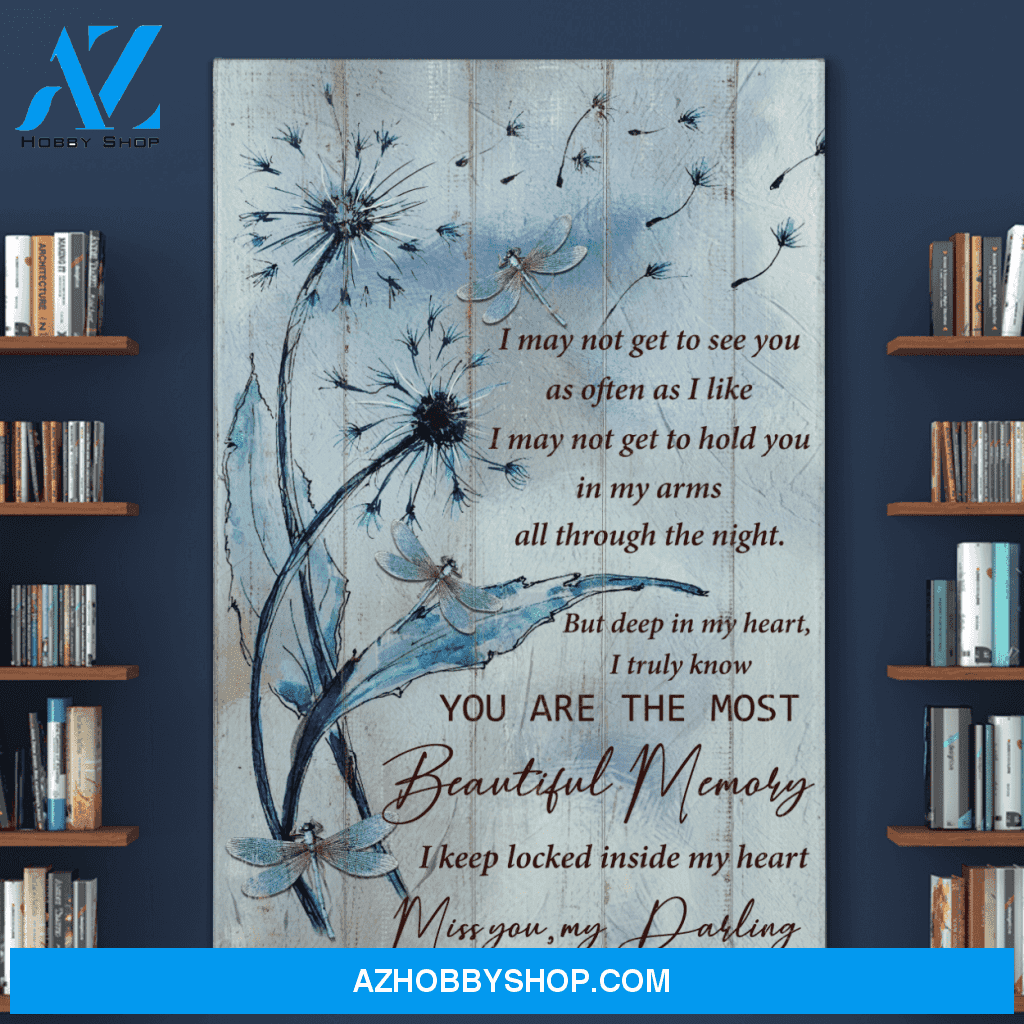Portrait God Canvas - Bible Verse Wall Art - Heaven - Youre the most beautiful memory I keep locked inside my heart Canvas